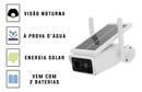 Câmera  Luz Solar Wi-Fi FullHD Resistente a Água