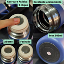 Garrafa Térmica + 3 Xícaras Aço Inoxidável