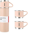 Garrafa Térmica + 3 Xícaras Aço Inoxidável