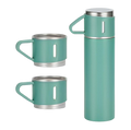 Garrafa Térmica + 3 Xícaras Aço Inoxidável
