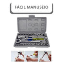 CINZA - Jogo De Ferramentas 40 Peças Soquetes c/ Maleta