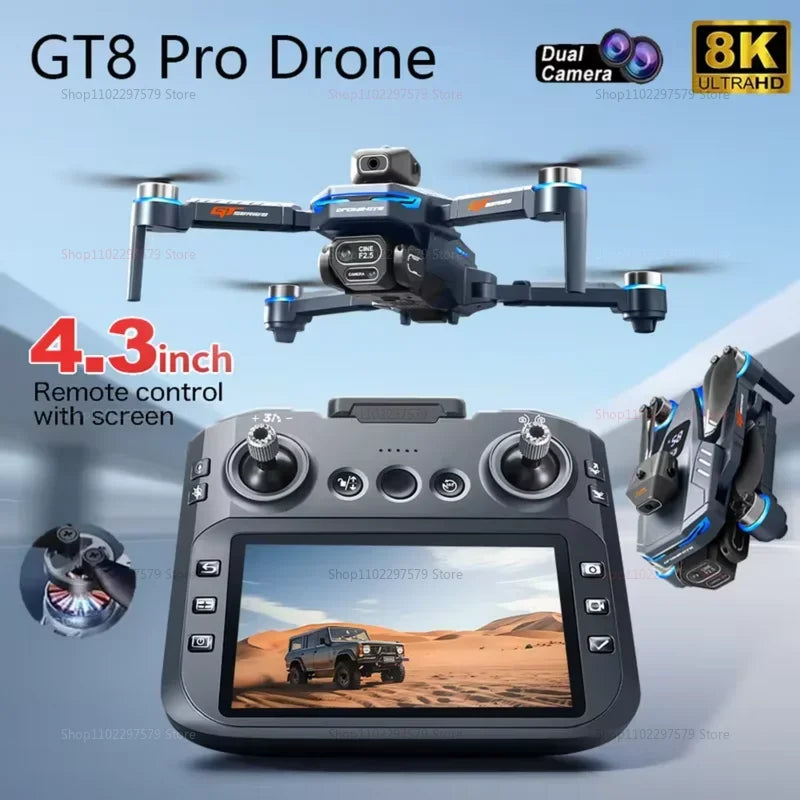 GT8 FPV Drones GPS 8K Professional HD 360° Dual Cameras 5G WIFI