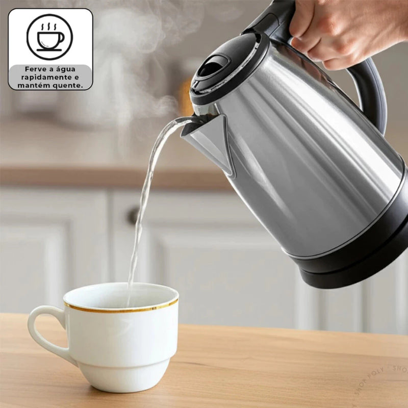 Chaleira Elétrica em Inox 1,8 Litros Desligamento Automático 127v
